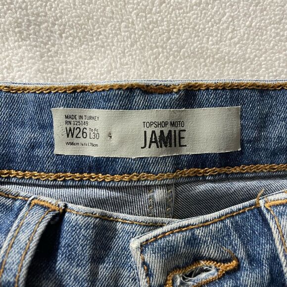 TopShop Motto Jamie Embroidered Skinny Denim Jeans - Picture 2 of 7